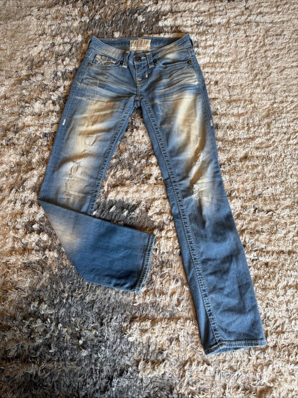 BIG STAR Liv Factory Distressed Thick Stitch Jeans Women’s 26R